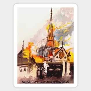 Burning of Norte Dame Sticker